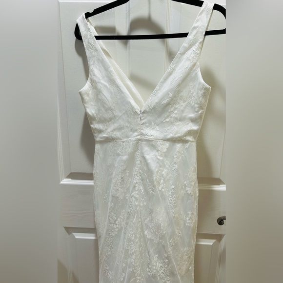 Made for Forever White Lace Mermaid Maxi Dress by Lulus Size Small - Picture 6 of 6